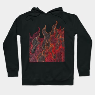 Fire line art Hoodie